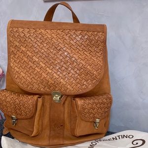 anonimo fiorentino leather backpack